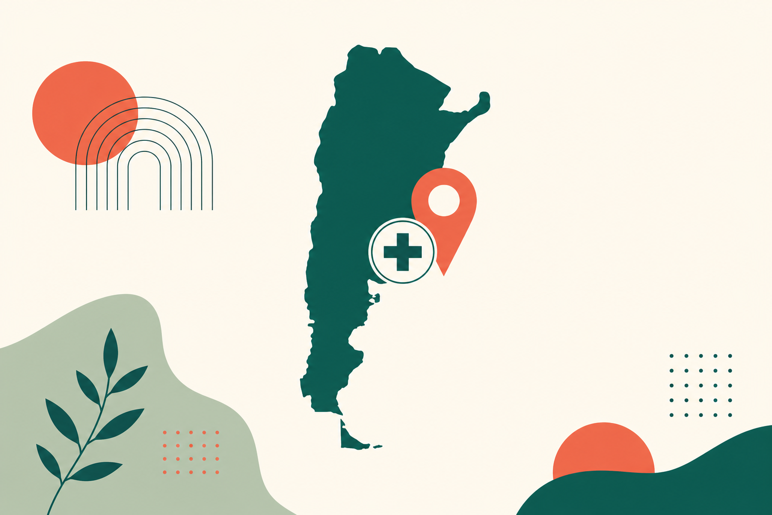 Ilustración editorial representando la residencia médica en CABA
